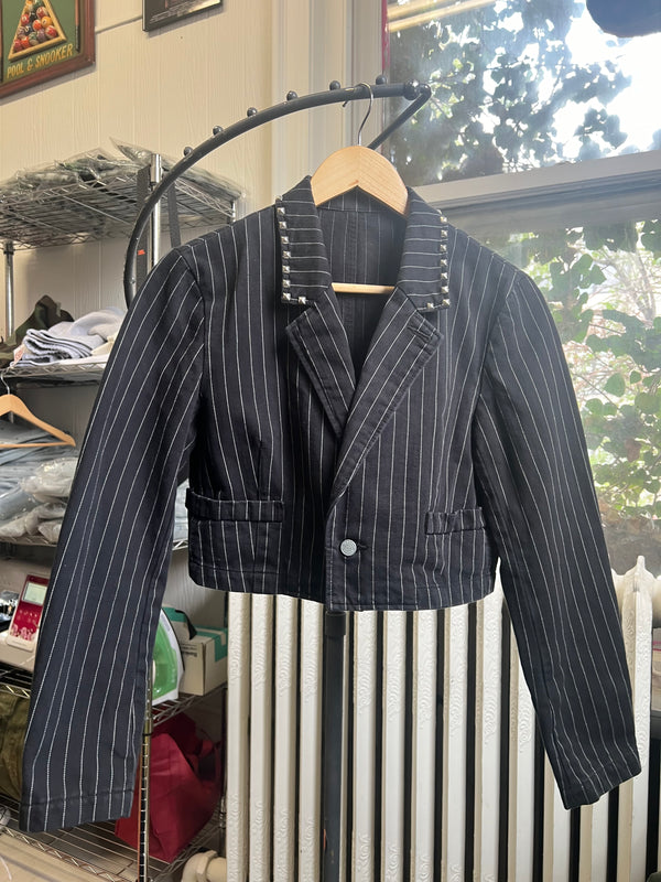 Hysteric Glamour Studded Pinstripe Blazer